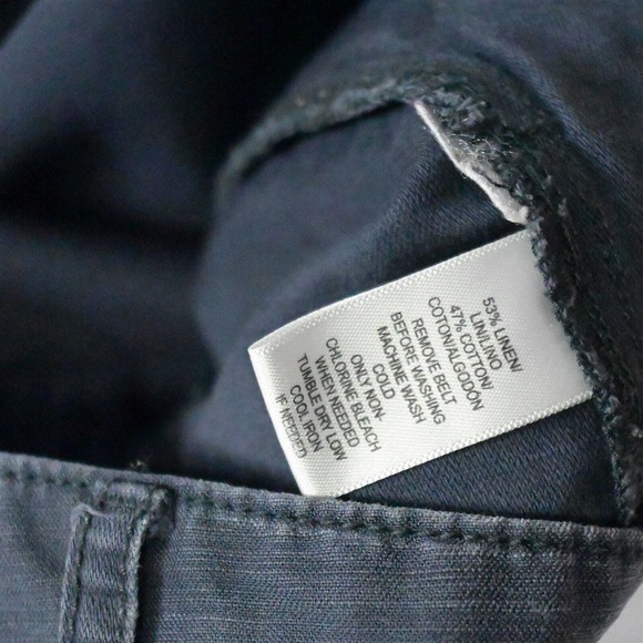 LOFT 4 Navy Blue Blue Marisa Skinny Linen Blend Womens Chino Pants - Picture 4 of 7